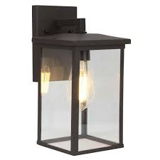 Unbranded Medium 1 Light Bronze Outdoor Wall Lantern Sconce El2072 1 Bzm The Home Depot Outdoor Wall Lantern Exterior Light Fixtures Led Exterior Lighting