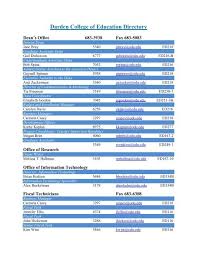 Darden College of Education Directory