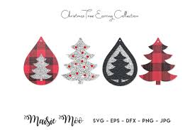 Christmas Tree Earring Svg Faux Leather Earrings Templates 937416 Other Design Bundles