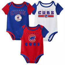 Buy Mlb Chicago Cubs Baby Boys 3pk Bodysuit Set 0 3m Online In Indonesia 81870419