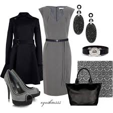 Black And Grey Dress Clothes Black And Gray Fashion Fashionista Trend Work Fashion