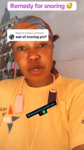 Remedy for snoring 😪👂👂