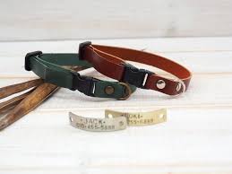 Forest Green Burgundy Soft Leather Cat Collar Breakaway Etsy Leather Cat Collars Cat Collars Small Dog Collar