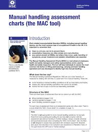 Manual Handling Assessment Charts The Mac Tool Pdf Free