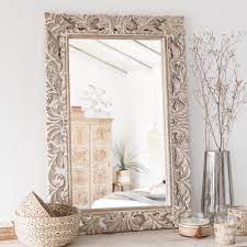 Carved Mango Wood Mirror 60x90 Lombok Specchio Con Cornice In Legno Specchi Sala Da Pranzo Mobili