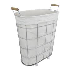 Laundry basket square collapsible white/black laundry hamper clothes baskets 58 centimeter سلة غسيل. 10 00 For Wheeled Wire Laundry Basket Natural Deal Direct Co Uk