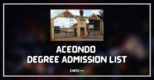 Foremost institution of learning in africa. Aceondo Degree Admission List 2020 2021 1st 2nd 3rd 4th Batch