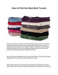 Terry is the most absorbent of all weaves. Calameo How To Pick The Best Bath Towels