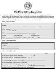 I will have each of my friends do this but, they will all still be my best friends. The Official Girlfriend Application Form Printable Pdf Download