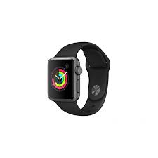 Apple watch series 3 (gps) case size. Apple Watch Series 3 42mm Space Grey Aluminium Case Gps With Black Sport Band Big W