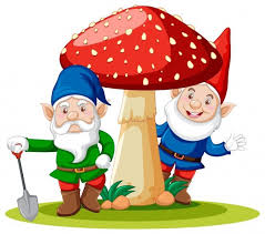 Download Gnomes Standing With Mushroom Cartoon Character On White Background For Free In 2020 Vector Free Gnomes Cartoon Characters