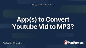 App S To Convert Youtube Vid To Mp3 Macrumors Forums If you wish to download a video file instead of an audio file, change the signature to 'mp3' at the bottom of the box, right before starting the process. app s to convert youtube vid to mp3