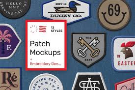 Patch Mockups Embroidery Generator In 2020 Branding Mockups Patches Embroidered Patches