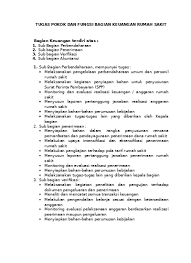 Tugas pokok kasir rumah sakit. Sop Bagian Keuangan Rumah Sakit