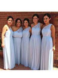 Elegant One Shoulder White Long Chiffon Bridesmaid Dress Bridesmaid Dresses Long Chiffon Bridesmaid Dresses Plus Size Sleeveless Bridesmaid Dresses