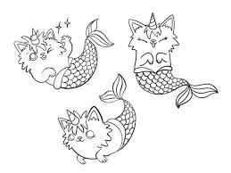 But what's the perfect hue for you, my dude? Free Vector Set Of Hand Drawn Mercaticorn Cute Cartoon Mermaid Cat With Unicorn Horn In Different Poses