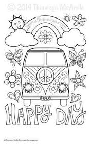 Tie dye coloring pages are a fun way for kids of all ages to develop creativity focus motor skills and color recognition. Hippie Coloring Pages