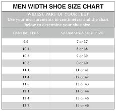 Copy Of Shoe Size Chart Salamanca Custom Made Tango Shoes