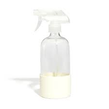 Grove Co Reusable Glass Cleaning Spray Bottle With Silicone Sleeve Light Blue