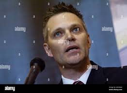 Patrick Hook, of American Cast Iron Pipe Co., speaks during a news  conference to announce a new American Cast Iron Pipe Co. manufacturing  plant in the old Buick City complex