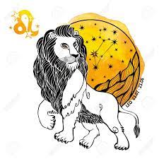 Leo Zodiac Sign Lion Horoscope Constellation Stars In Circle Composition Yellow Watercolor Splash Texture Hand Painting Spot White Background Symbol Sign Of Fi Tatuagem Da Constelacao De Leao Zodiaco De Leao Painting