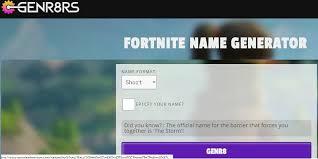 Fortnite cool names (image credit: Get Cool Fortnite Names With These Generators
