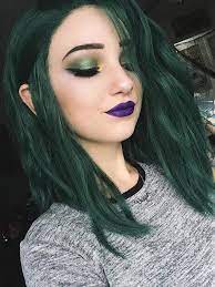 Polaris Green Bob Wave Synthetic Lace Front Wig Dark Green Hair Emerald Green Hair Green Hair