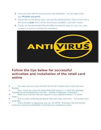 Enter Mcafee Activation Code Coding Mcafee Activities