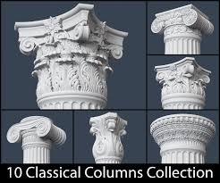 10 Classical Columns Collection 3d Model 3d Model Classical Architecture