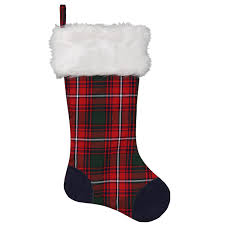Shop the top 25 most popular plaid christmas stockings at the best. 20 Red Green Blue And White Plaid Christmas Stocking With Blue Faux Suede Patches And Plush Cuff Walmart Canada