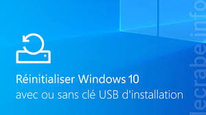 Les informations complémentaires relatives au mot initialiser sont éditées par l'équipe éditoriale de. Reinitialiser Windows 10 Avec Ou Sans Cle Usb D Installation Le Crabe Info