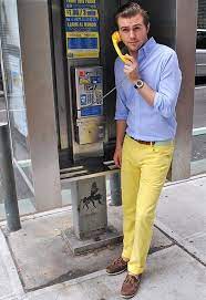 Tumblr Moda Hombre Verano Pantalones Amarillos Moda Hombre