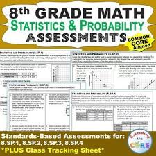 8th Grade Statistics Probability Assessments 8 Sp Common Core What Is Included A 1 Page Quick Assessment For Eve Math Assessment Teacher Help Common Core