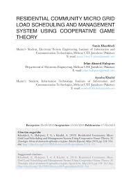 All 4 skills will be covered: Residential Community Micro Grid Load Scheduling And Management System Using Cooperative Game Theory 3ciencias