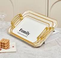Bandejas chapadas en oro: soluciones elegantes para servir ...