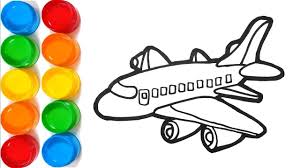 Download gambar mewarnai pesawat tempur. Pesawat Terbang Jumbo Jet Menggambar Dan Mewarnai Youtube