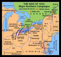 Map Of The War Of 1812 War Of 1812 History War Canadian History