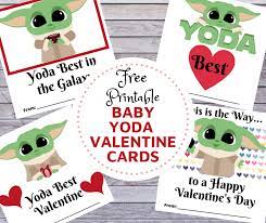 Assorted mini valentine's day cards make it easy for kids to send notes to friends and family, or for teachers, parents, and grandparents to celebrate with their favorite little ones. Free Printable Baby Yoda Valentines New Mom At 40