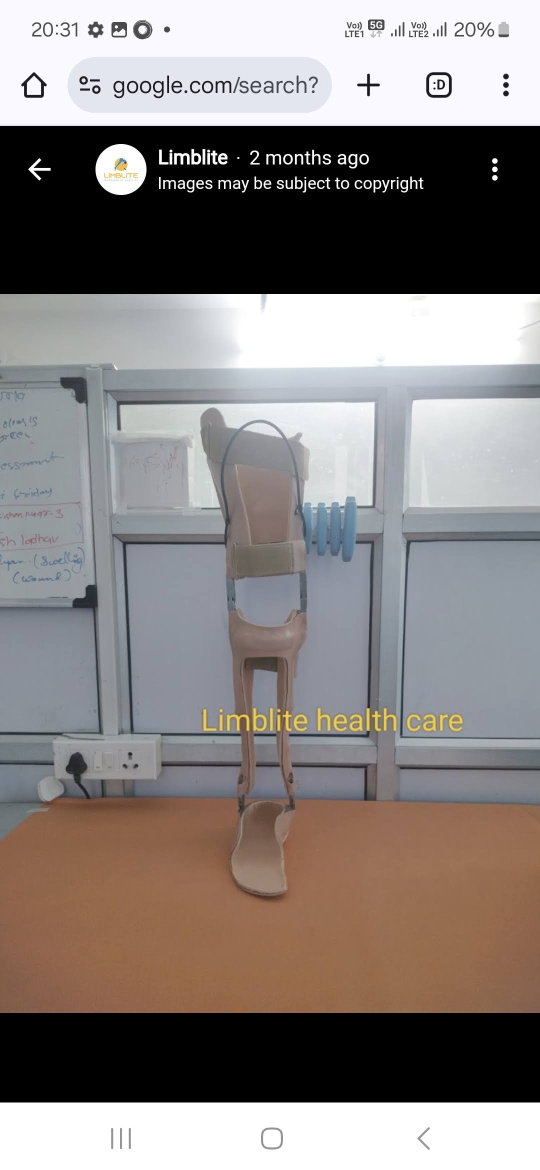 Carbon fiber laminated kafo with spring lock knee product image