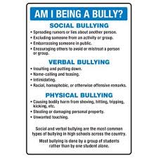 Am I Being A Bully No Bullying Signs Seton Bullying Verbal Bullying Social Bullying
