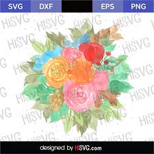 Download Beautiful Floral Bouquet Background Svg Cut Dxf Eps Png Instant Download Hisvg Com Free Svg Cut Files Hisvg Com Free Cricut And Silhouette Cut Files