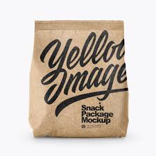 18 Kraft Mailing Bag Half Side View Branding Mockups