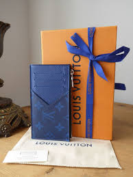 Louis vuitton taigarama taïga leather coin card holder in rare cobalt blue.bnib. Louis Vuitton Coin Card Holder In Taigarama Cobalt Blue Monogram Sold