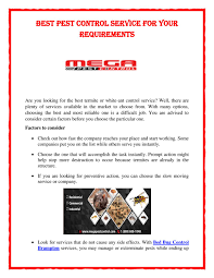 The requirements for this vary. Best Pest Control Service For Your Requirements By Ozzlynn Vince Issuu