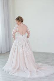 Plus Size Lace Long Sleeve Wedding Dress Ballgown Wedding Dress Sparkly Lace Wedding Dress Champagne Long Sleeve Wedding Dress Lace Ball Gown Wedding Dress