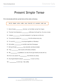 Present tense quizzes & trivia. Present Simple Grammar Online Quiz Photocopiables