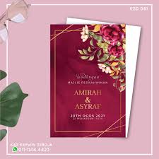 B.i 07c for coklat @ b.i 07m for maroon price : Promosi Gedung Kad Kahwin Terengganu Kad Seroja Facebook