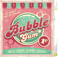 Vintage Poster Template For Bubble Gum Retro Poster Vintage Posters Retro