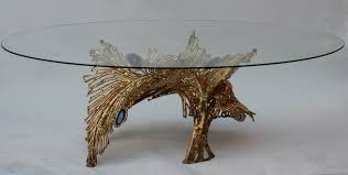 Also, it's a great option for outdoor entertaining. 1970 Illuminating Coffee Table Brass Gold Ferns With Blue Agates Style Duval Brasseur Paul Bert Serpette