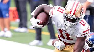 Watch 49ers Brandon Aiyuk Hurdle Into End Zone For Touchdown Vs Eagles Nesn Com